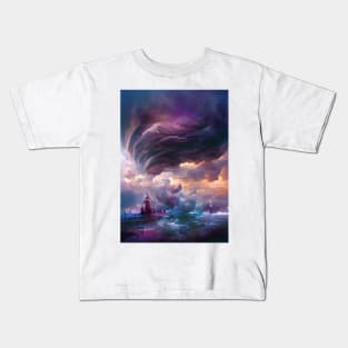 Lighthouse by the storm Kids T-Shirt